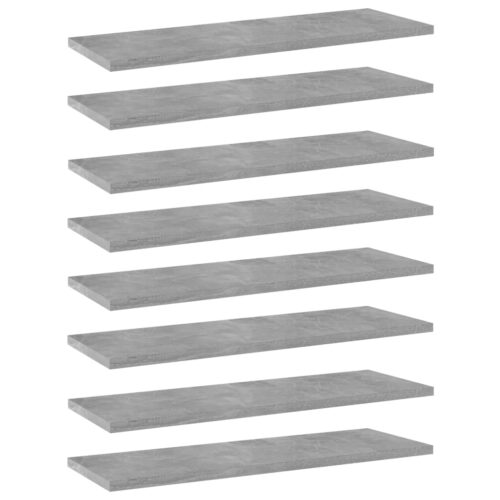 Bookshelf Boards 8pcs Concrete Grey 60x20x1.5cm Engineered Wood - Image 6