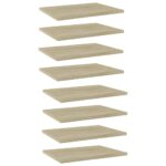Bookshelf Boards 8pcs Sonoma Oak 40x30x1.5cm Engineered Wood