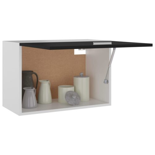 Hanging Cabinet Black 60x31x40cm Engineered Wood - Image 4