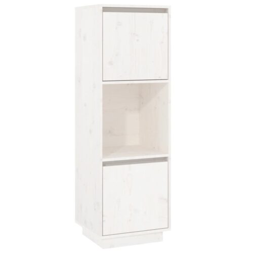 Highboard White 38x35x117cm Solid Wood Pine - Image 2
