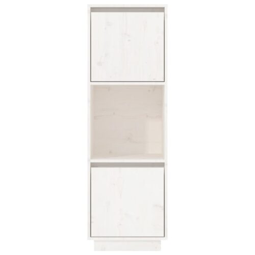 Highboard White 38x35x117cm Solid Wood Pine - Image 3