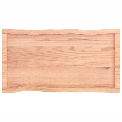 Table Top Light Brown 100x50x(2-6)cm Treated Solid Wood DIY Desk Panel Board - Image 3