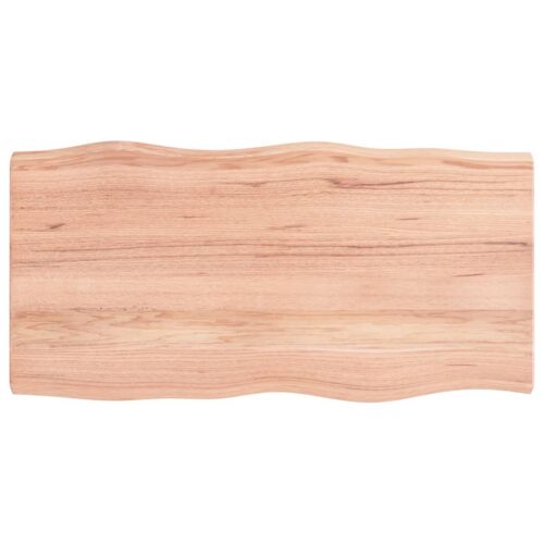 Table Top Light Brown 100x50x(2-6)cm Treated Solid Wood DIY Desk Panel Board - Image 8