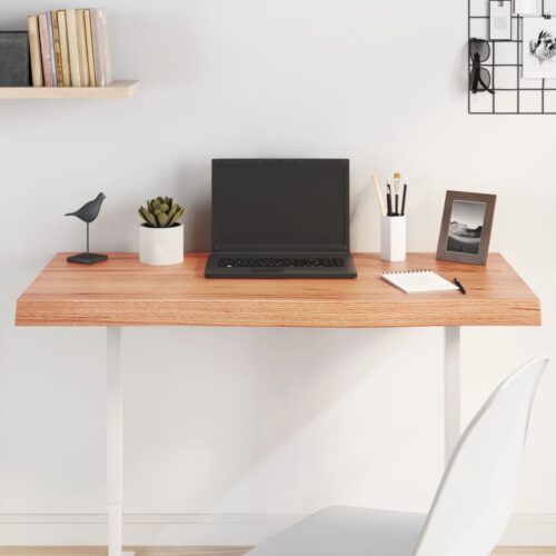 Table Top Light Brown 100x50x6cm Treated Solid Wood Oak DIY Desk Panel Board - Image 9