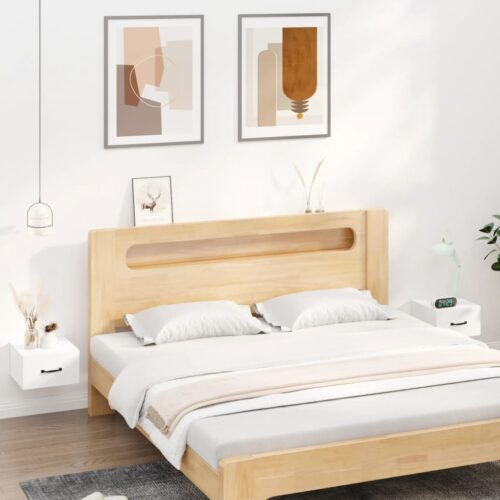 Wall-mounted Bedside Cabinets 2pcs White 35x35x20cm - Image 11
