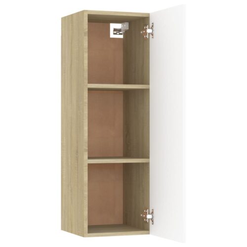 TV Cabinet White Sonoma Oak 30.5x30x90cm Engineered Wood - Image 5