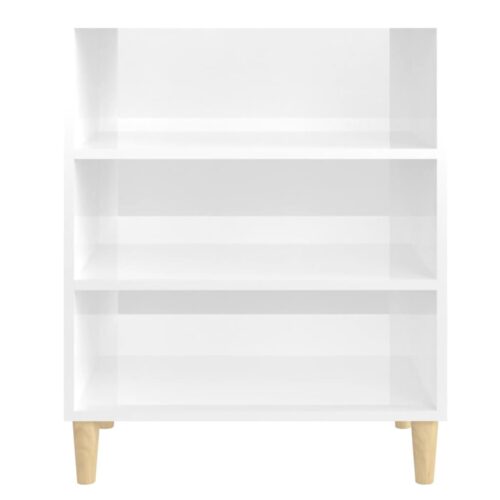 Sideboard High Gloss White 57x35x70cm Engineered Wood - Image 4