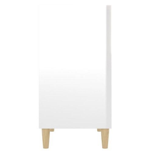 Sideboard High Gloss White 57x35x70cm Engineered Wood - Image 5