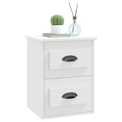 Wall-mounted Bedside Cabinet White 41.5x36x53cm - Image 4