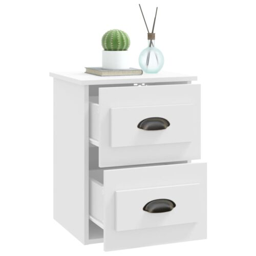 Wall-mounted Bedside Cabinet White 41.5x36x53cm - Image 5