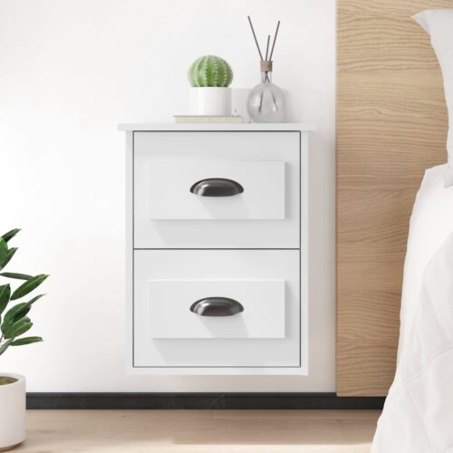 Wall-mounted Bedside Cabinet White 41.5x36x53cm - Image 12