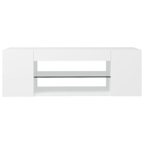 TV Cabinet with LED Lights White 90x39x30cm - Image 8
