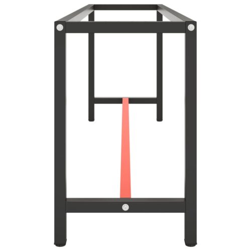 Work Bench Frame Matte Black Matte Red 210x50x79cm Metal - Image 4