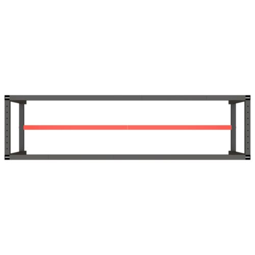 Work Bench Frame Matte Black Matte Red 210x50x79cm Metal - Image 5