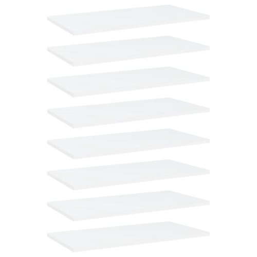 Bookshelf Boards 8pcs White 60x30x1.5cm Engineered Wood