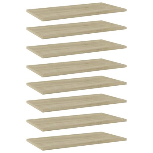 Bookshelf Boards 8pcs Sonoma Oak 60x30x1.5cm Engineered Wood