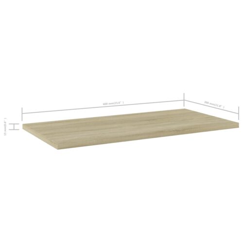Bookshelf Boards 8pcs Sonoma Oak 60x30x1.5cm Engineered Wood - Image 5