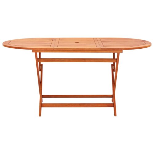 Folding Garden Table 160x85x74cm Solid Eucalyptus Wood - Image 2