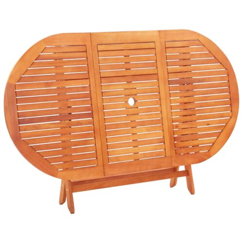 Folding Garden Table 160x85x74cm Solid Eucalyptus Wood - Image 4