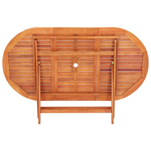 Folding Garden Table 160x85x74cm Solid Eucalyptus Wood - Image 5