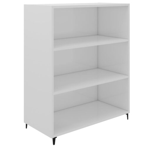 Sideboard High Gloss White 69.5x32.5x90cm Engineered Wood - Image 2
