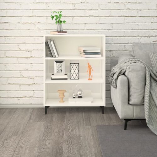 Sideboard High Gloss White 69.5x32.5x90cm Engineered Wood - Image 6