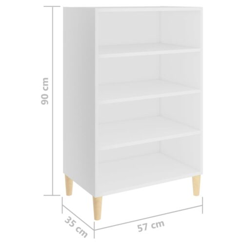 Sideboard White 57x35x90cm Engineered Wood - Image 6