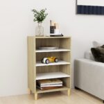 Sideboard White Sonoma Oak 57x35x90cm Engineered Wood