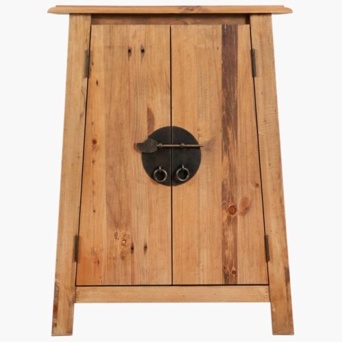 Bathroom Side Cabinet Solid Pinewood 59x32x80cm - Image 2