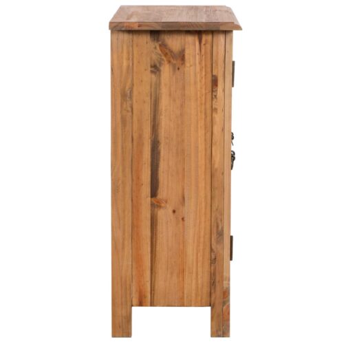 Bathroom Side Cabinet Solid Pinewood 59x32x80cm - Image 3