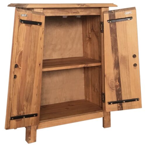Bathroom Side Cabinet Solid Pinewood 59x32x80cm - Image 4