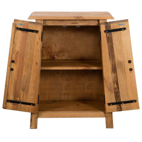 Bathroom Side Cabinet Solid Pinewood 59x32x80cm - Image 5