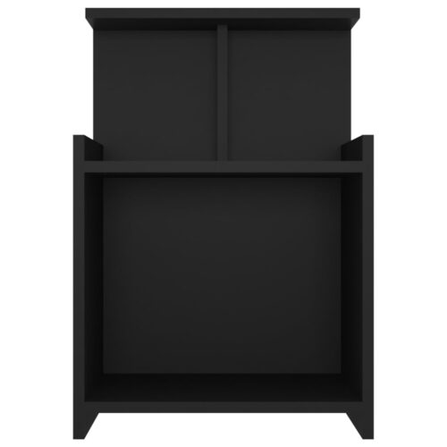 Bed Cabinets 2pcs Black 40x35x60cm Engineered Wood - Image 4