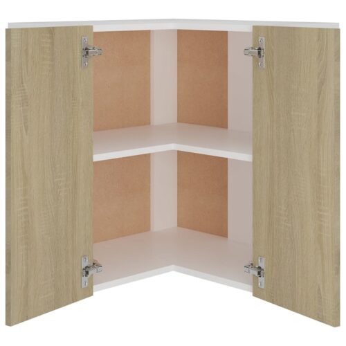 Hanging Corner Cabinet Sonoma Oak 57x57x60cm Engineered Wood - Image 5