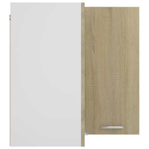 Hanging Corner Cabinet Sonoma Oak 57x57x60cm Engineered Wood - Image 6