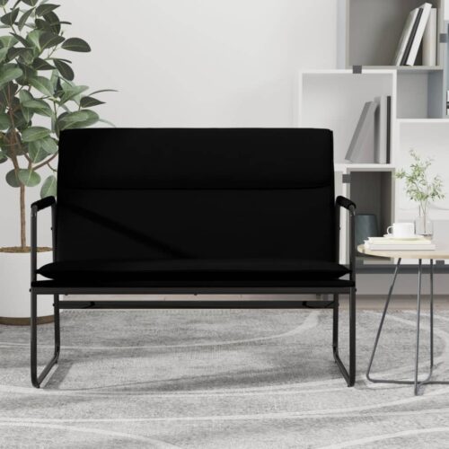 Bench Black 100x64x80cm Faux Leather