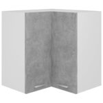 Hanging Corner Cabinet Concrete Grey 57x57x60cm Engineered Wood