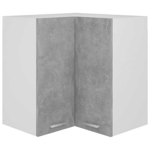 Hanging Corner Cabinet Concrete Grey 57x57x60cm Engineered Wood - Image 10