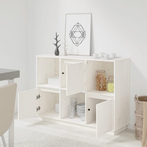 Pine Wood Sideboard Buffet Cabinet Storage Drawers Kitchen Pantry Cupboard Shelf - Image 3