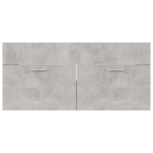 2-Piece Bathroom Furniture Set Concrete Grey Engineered Wood - Image 9