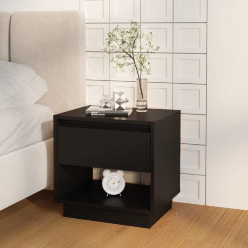 Bedside Cabinets 2pcs Black 45x34x44cm Engineered Wood - Image 3