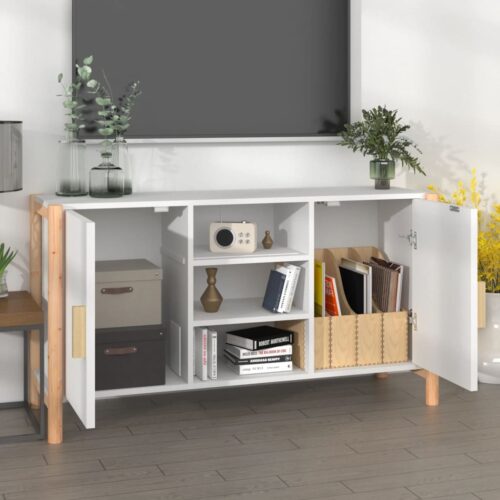 Sideboard White 107x38x60cm Engineered Wood - Image 3