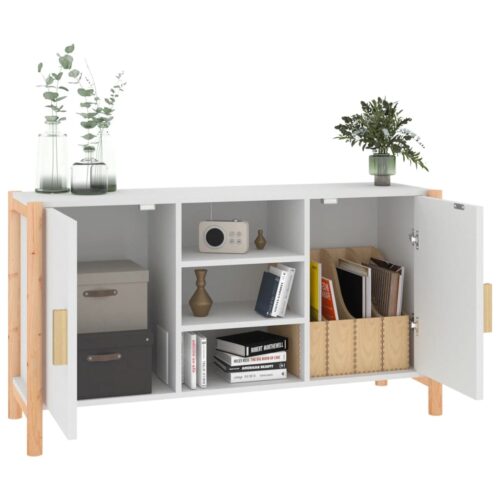 Sideboard White 107x38x60cm Engineered Wood - Image 4