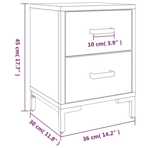 Bedside Cabinets 2pcs 36x30x45cm Solid Wood Pine - Image 8