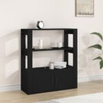 Sideboard Black 80x30x90cm Engineered Wood