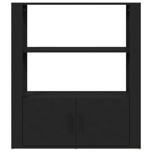 Sideboard Black 80x30x90cm Engineered Wood - Image 6