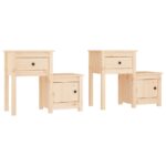 Bedside Cabinets 2pcs 79.5x38x65.5cm Solid Wood Pine