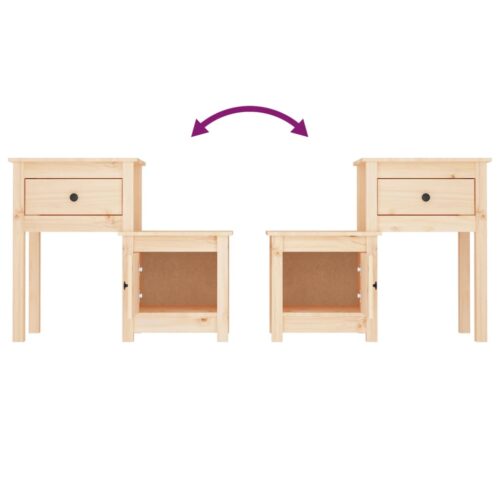 Bedside Cabinets 2pcs 79.5x38x65.5cm Solid Wood Pine - Image 6
