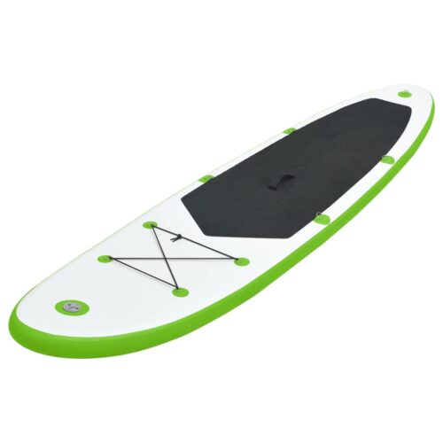 Stand Up Paddle Board Set SUP Surfboard Inflatable Kayak Surf Water Green White - Image 2