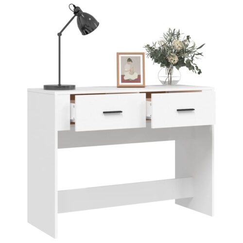 Wooden Console Table Hallway Entry Dressing Display Shelf Desk Drawers White - Image 5